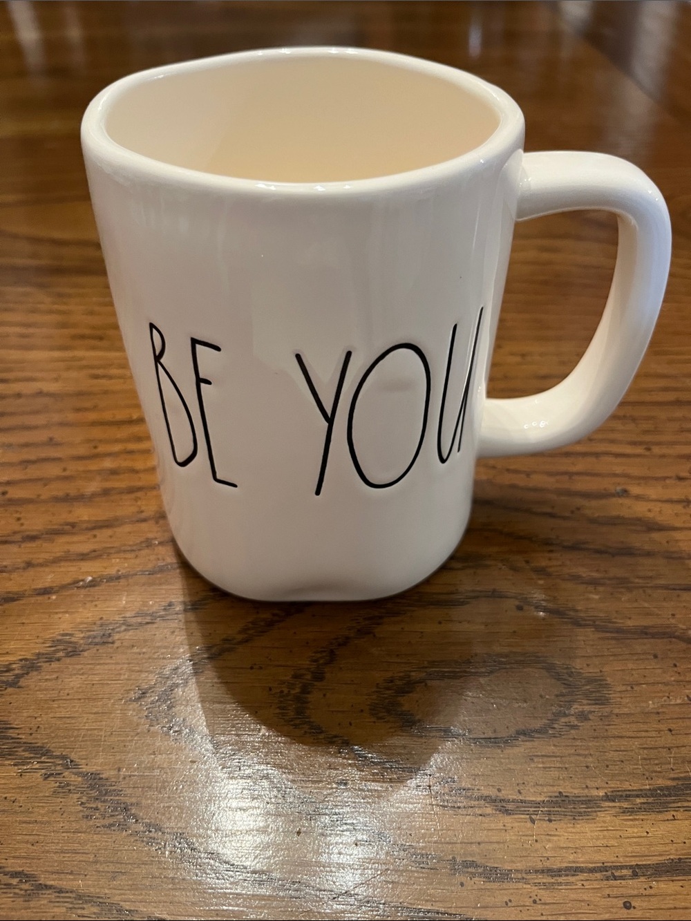 Rae Dunn BE YOU White Ceramic Coffee Mug